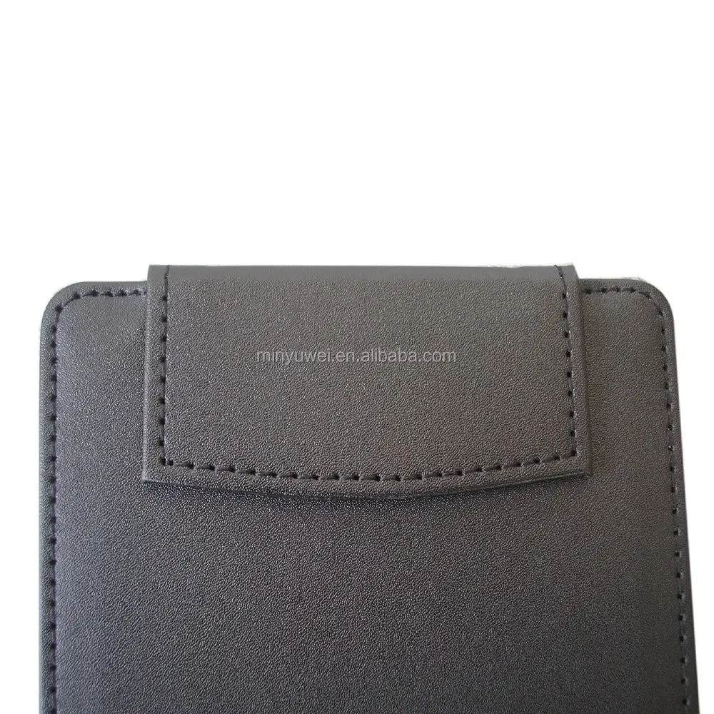 Cheap magnetic cover PU leather menu pad with pen holder