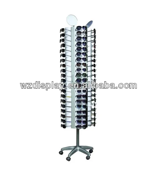 sunglasses display rack;revolving eyegasses display stand;floor spectacles disply