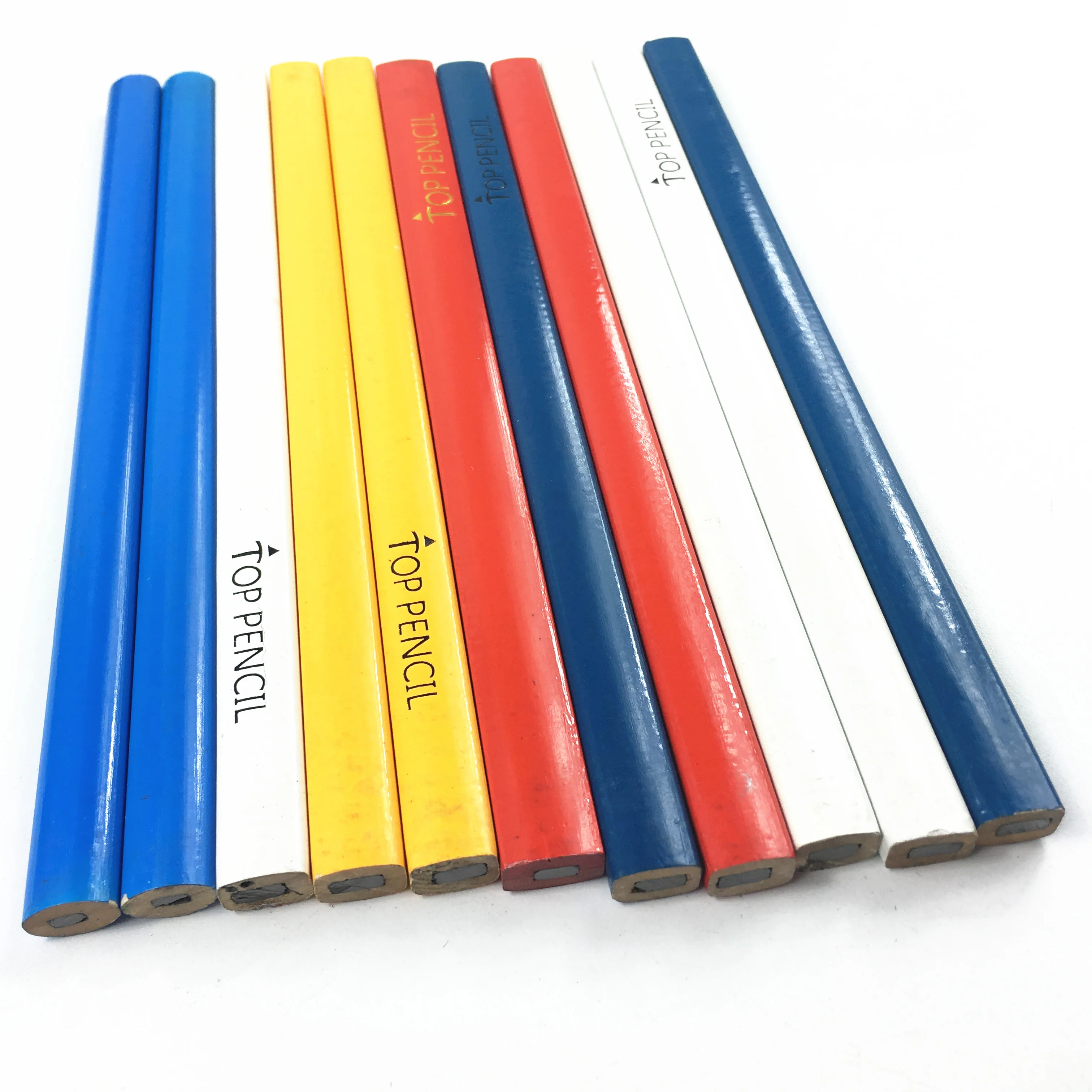 
Red Round Carpenter Pencils With EN71,ASTM,FSC Certificates 