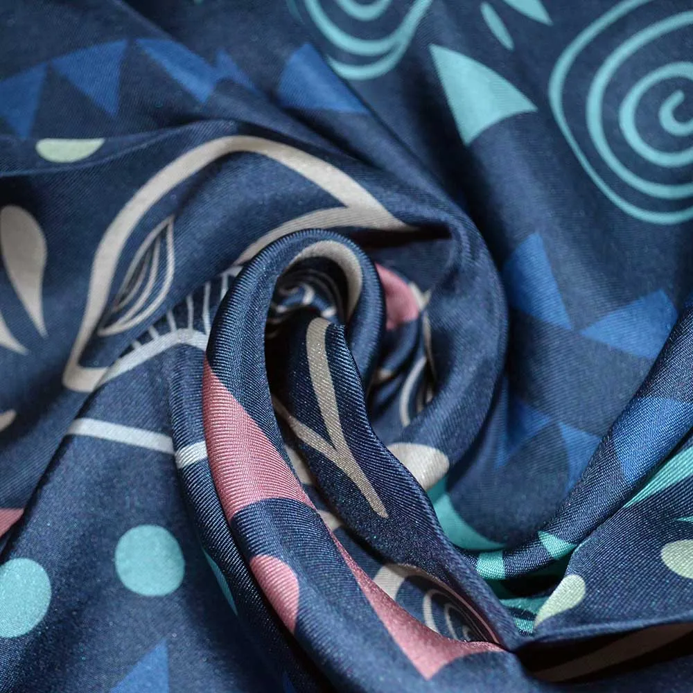 Hot Sale Fantastic Free Sample Printed  Indian Silk Fabric For Fabric  Supplier in China