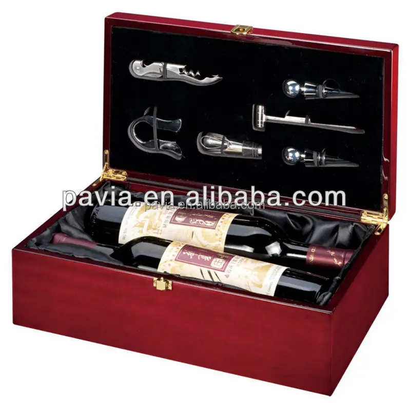 
PWB01A luxury customized gift packaging boxes wooden wine box 