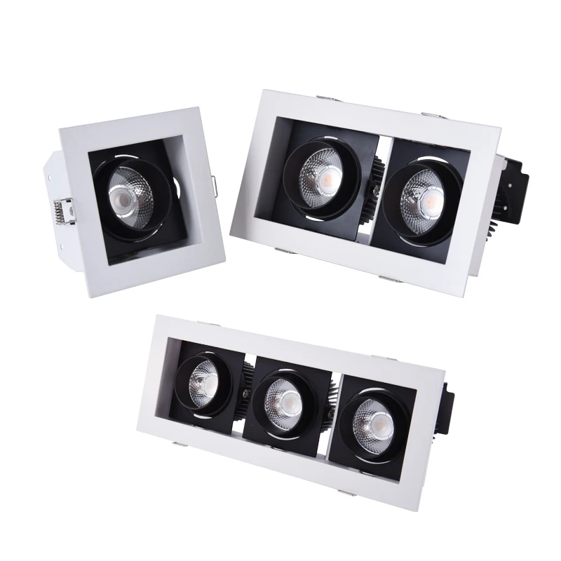 
10W 20W 30W double triple heads Downlight led grille light lamp for project lighting 