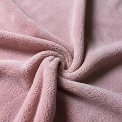Cheap knitted coral fleece 100% polyester fabric single double-sided for pajamas blankets toy fabric