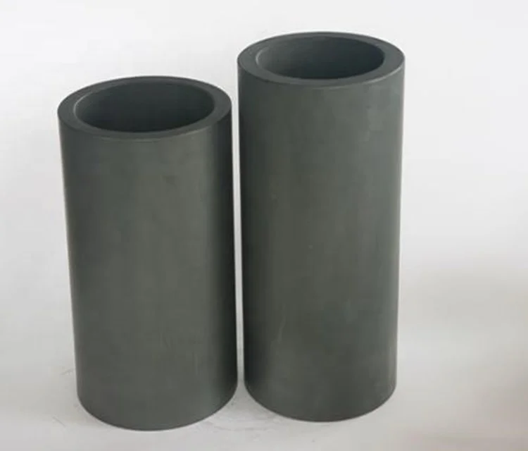 
High density graphite crucibles are utilized in vacuum 