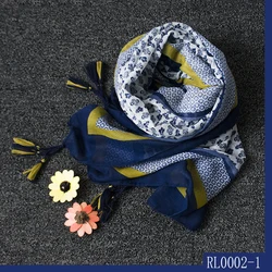 Rulan hot sale 100% polyester printing light jersey muslim scarf