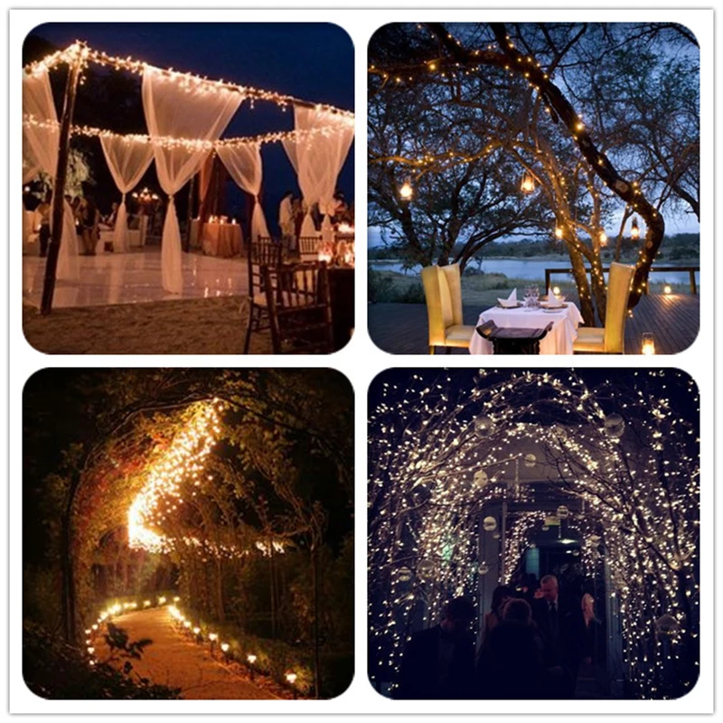 3 AA Battery Powered 5M 10M 50 100 LED Mirco Rice LED Warm White Copper Wire Fairy Light Strings For Decorate