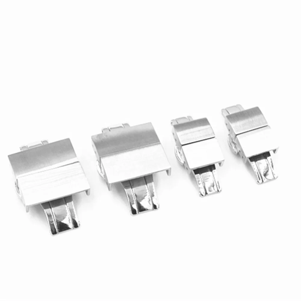 
New product superior 304 solid stainless steel automatic butterfly deployment clasp watch band buckle 
