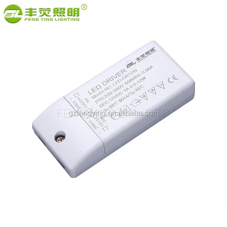 Превосходное качество пластика 6 Вт 500ma 12 Вт 1A 18 Вт 1.5a Светодиодный источник питания с 12vdc