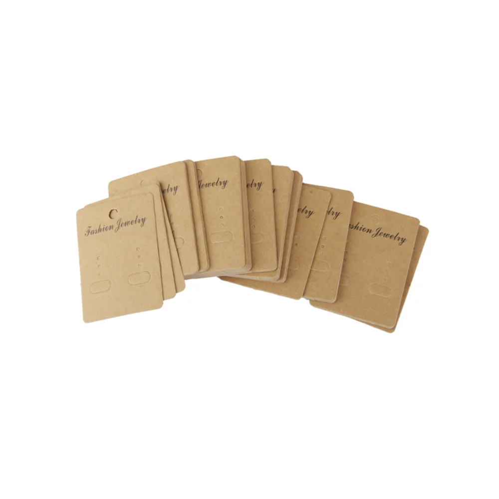 
Small kraft paper tag custom printing logo earrings cards display card wholesale 