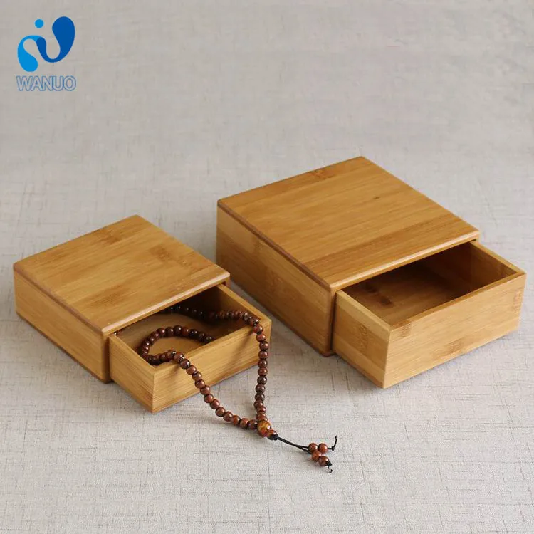 Magnetic Environmental Wooden Jewelry Box With Sliding Lid