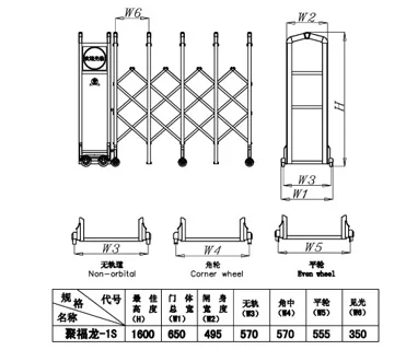 Industrial Aluminum Alloyed Electric Telescopic Door