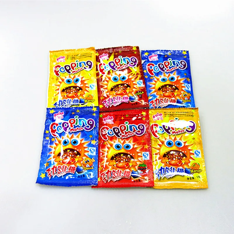 
2019 hot selling sweet and sour jumping sugar magic candy for fun 
