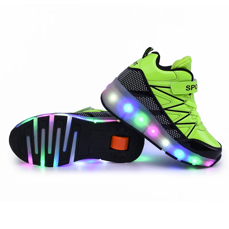 Led shoes with wheels roller skates sneakers