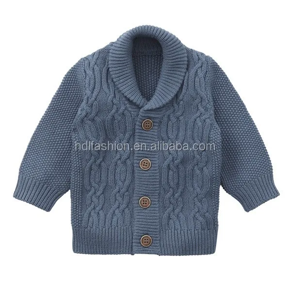 
Boy baby folded neck long sleeve cardigan wholesale clothing market 