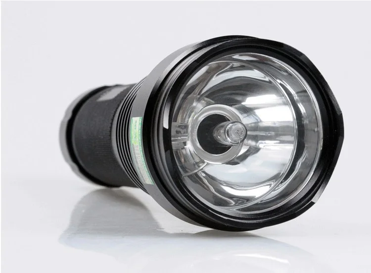 Waterproof shockproof 24w HID xenon torch light rechargeable flashlight black silver 2100lumen lm 800 range 2200Mah battery led work light