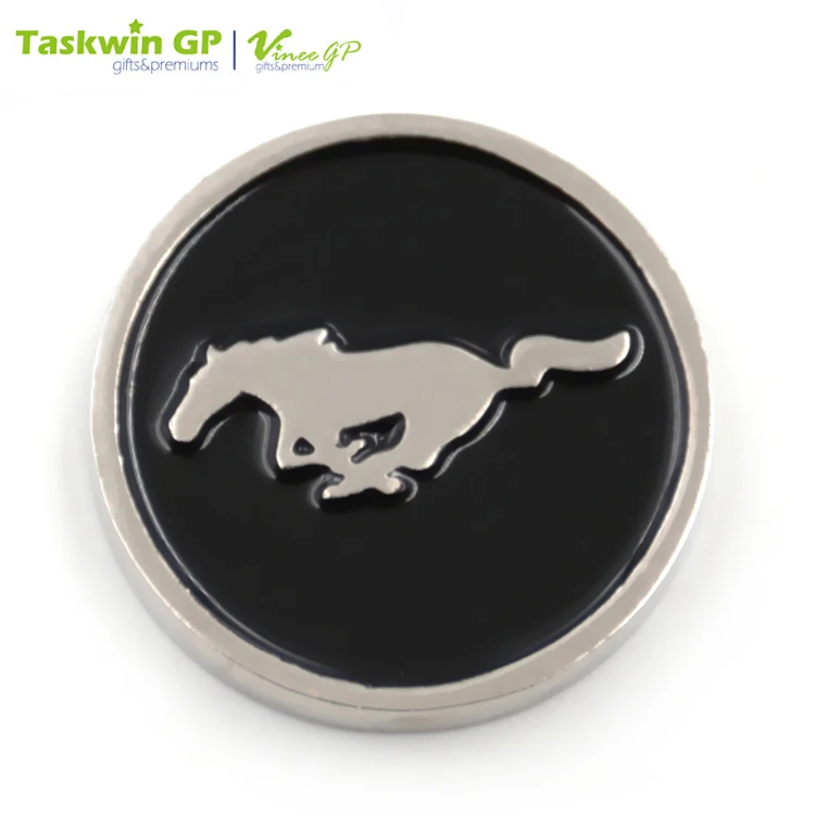 Customizedlogos Horse Zinc Alloy Nickel Soft Enamel  Keyring Trolley Coin Key Ring