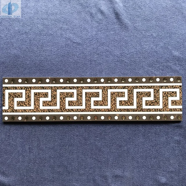 Gold boundary tiles wall decorative tile 150x600 mm tiles demarcation