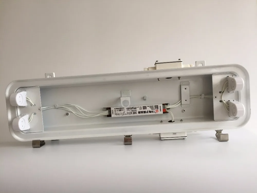 plastic cover ship fluorescent pendant light fixture with emergency JCY23-2E