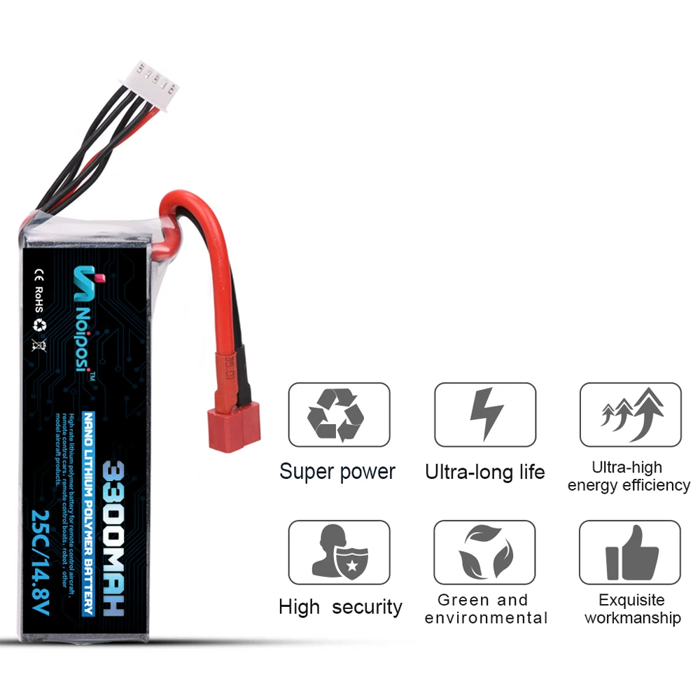 Factory wholesale 14.8V 30C 4S 3300mah Lipo Battery for RC plane