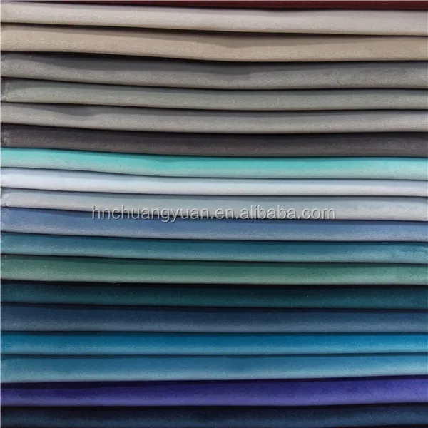 High Quality New Style Fashion Color Polyester Tricot Velvet Curtain Fabric