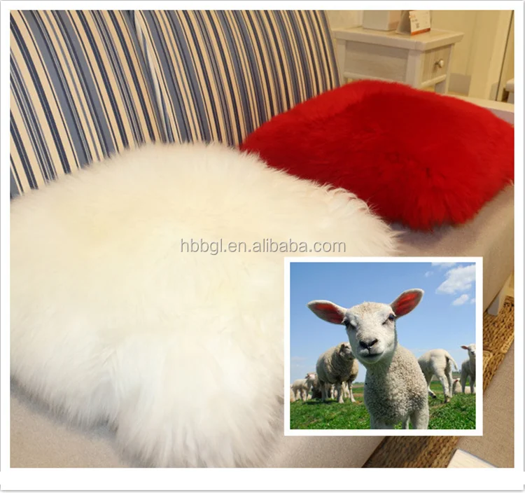 Faux fur pillow cases lamb colorful pillows faux fur dyed pillows