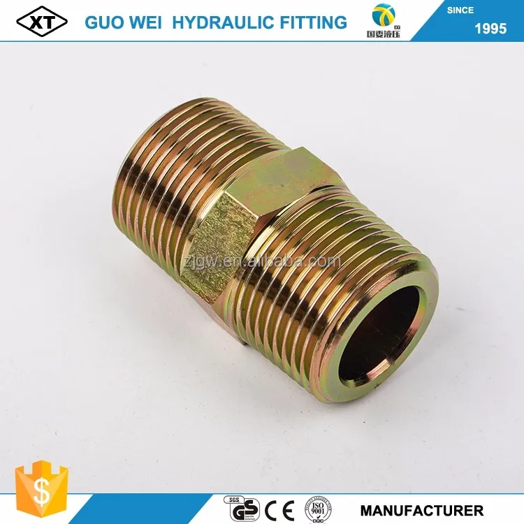 Гидравлический фитинг с двойной резьбой из углеродистой стали cnc manufacture