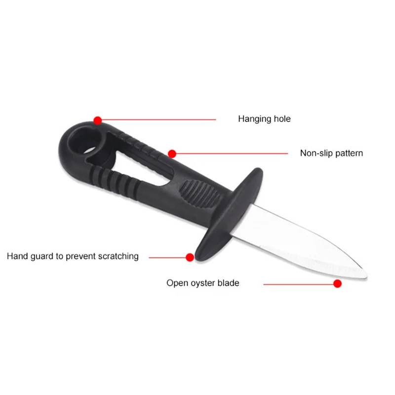 Oyster Knife with Guard Scallops Opener For Seafood Shell Opening Multi Use Pry Knives Open Oysters and Shells Directly OK304