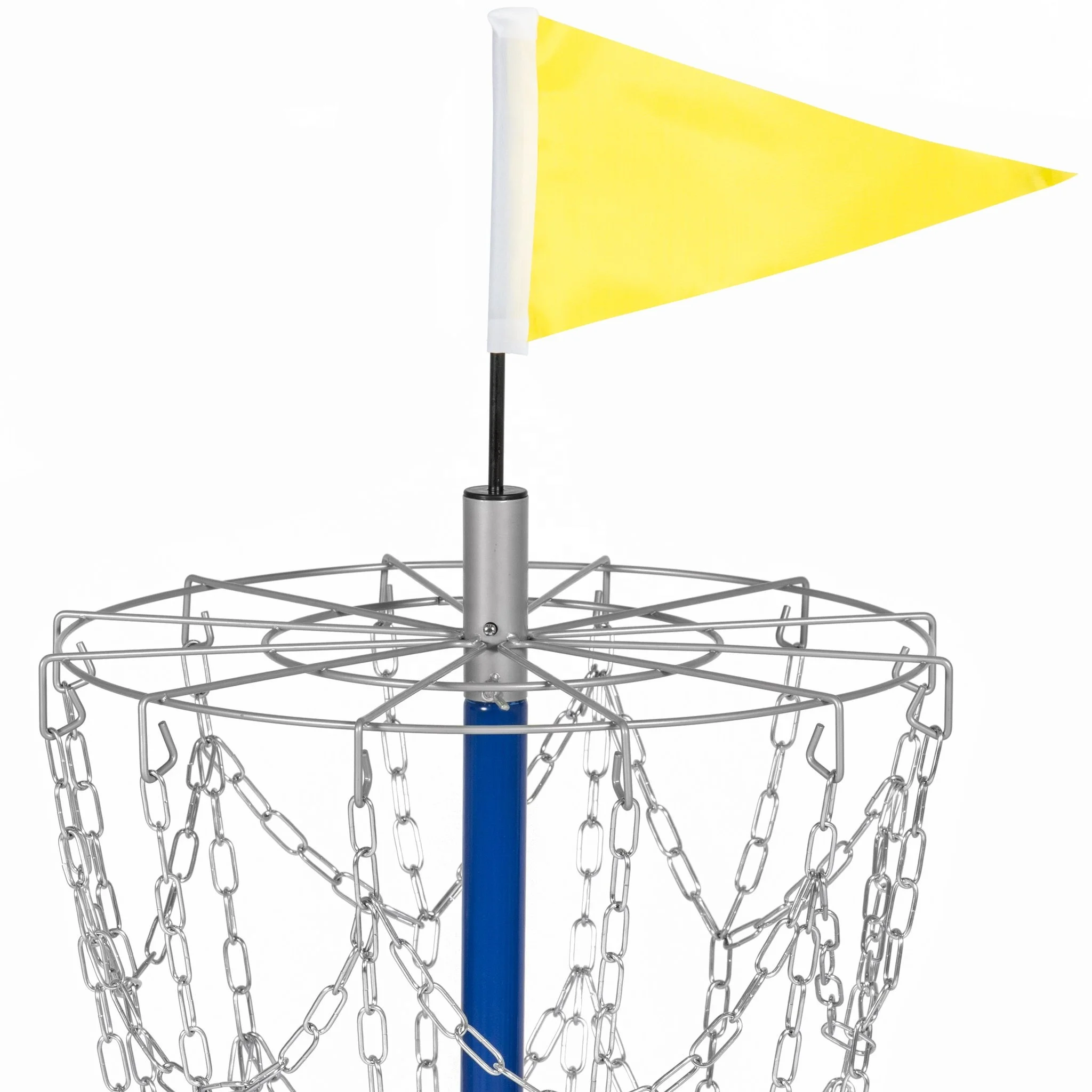 Cross chain design disc golf basket