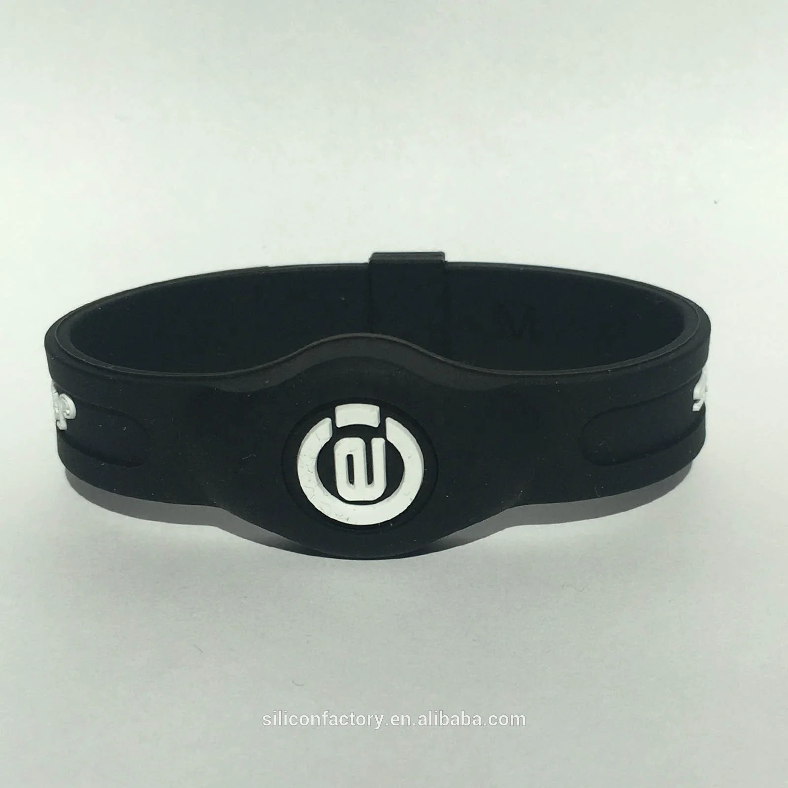 Custom wholesale 2000 negative ion balance bracelet Silicone magnetic titanium bracelet pulsera magnetic