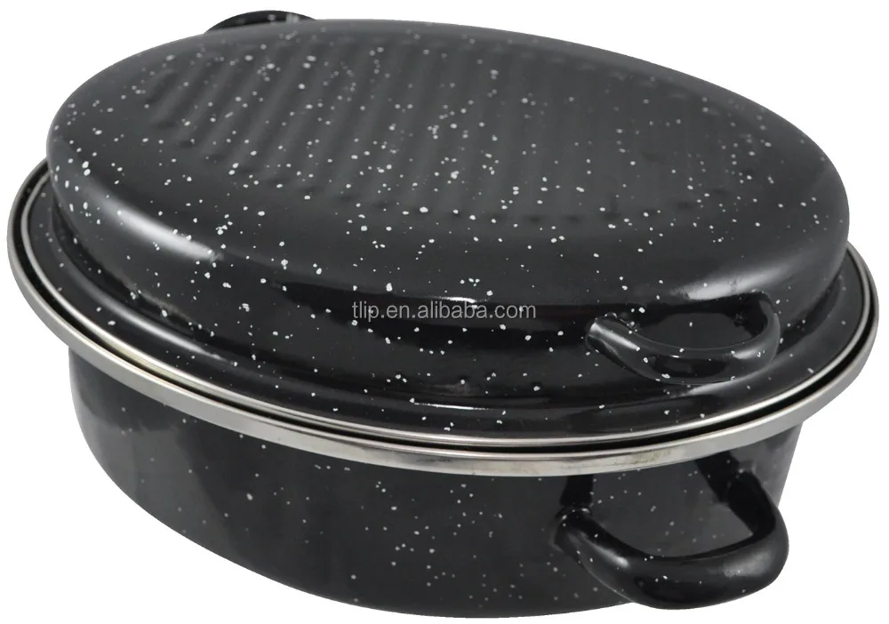 
Enamel roast chicken pot ,Enamel roasting Pan , Enamel Oval Roaster , self basting oval roaster,Roast chicken machine, 