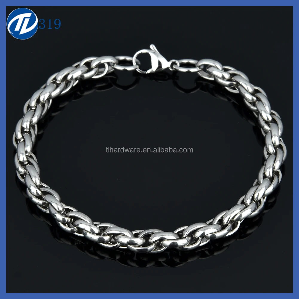 wholesale new fashion men chain silver charm bracelet jewelry