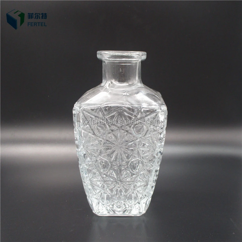 
250ML 500ML 750ML Glass liquor bottle for vodka whisky with glass lid 