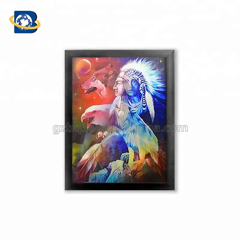 
Wholesale/Customized wolf 3d lenticular picture 3D flip printing 