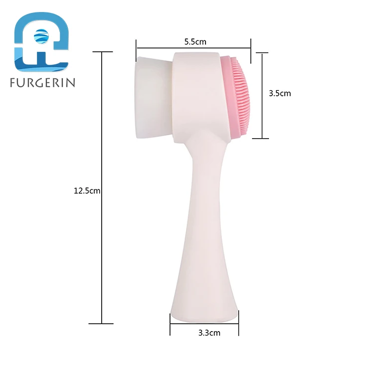 Soft fiber physical deep manual facial face cleaning brush for beautiful lady