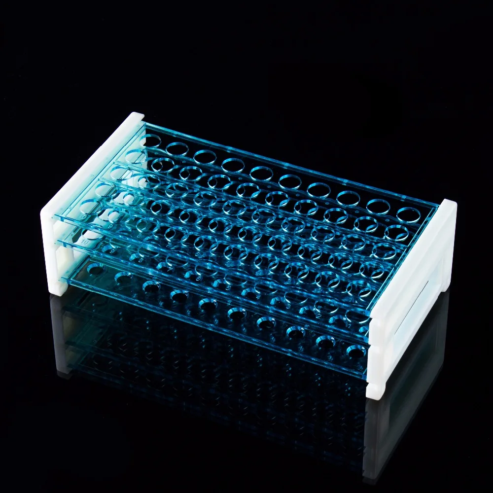 High Quality PP Or Abs Materials Plastic Test Pcr Tube Rack Holder Of 40 Holes
