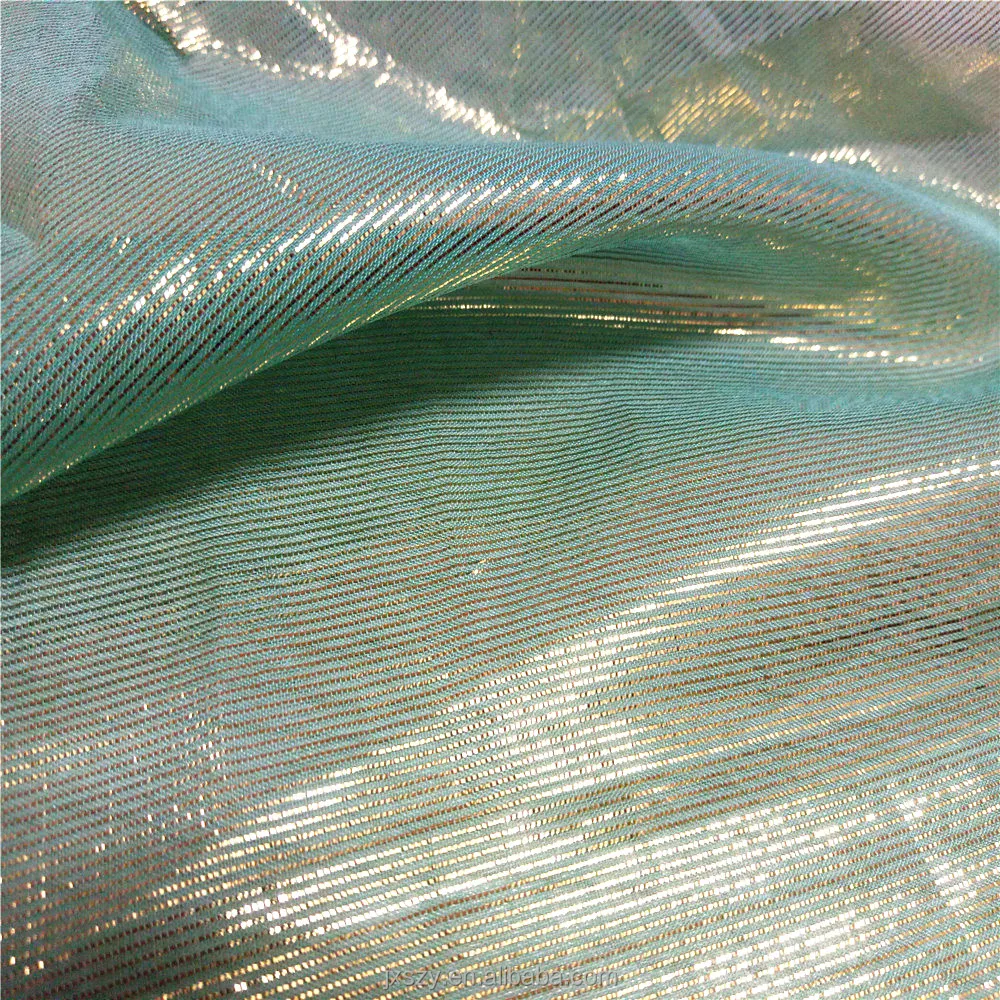 Silk Chiffon Lurex Fabric Gold Metallic Jacquard Silk Fabric
