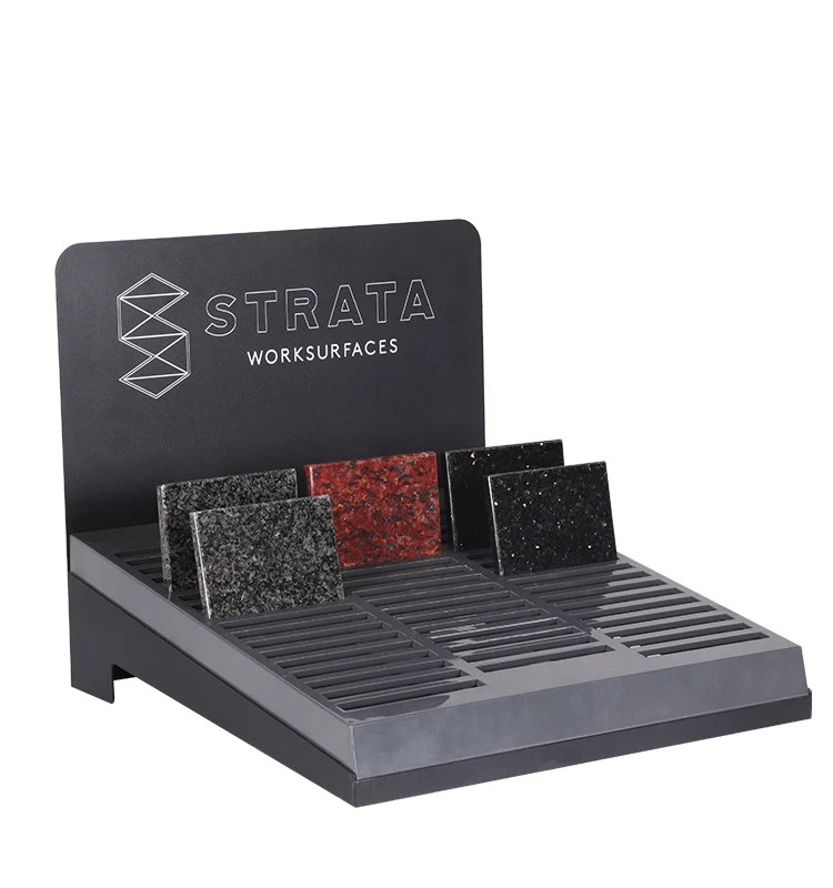 
Cheap Desktop Plastic Display Rack for Marble Quartz Sample 