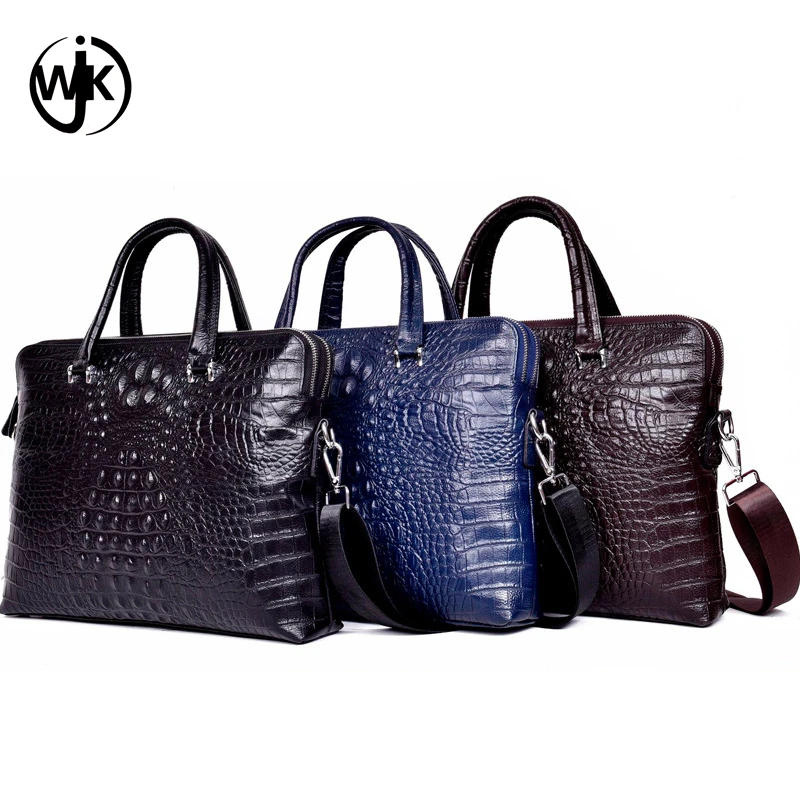 New arrival fashion wholesale crocodile texture leather handbag  best price genuine leather bag men  cross bag for men leather