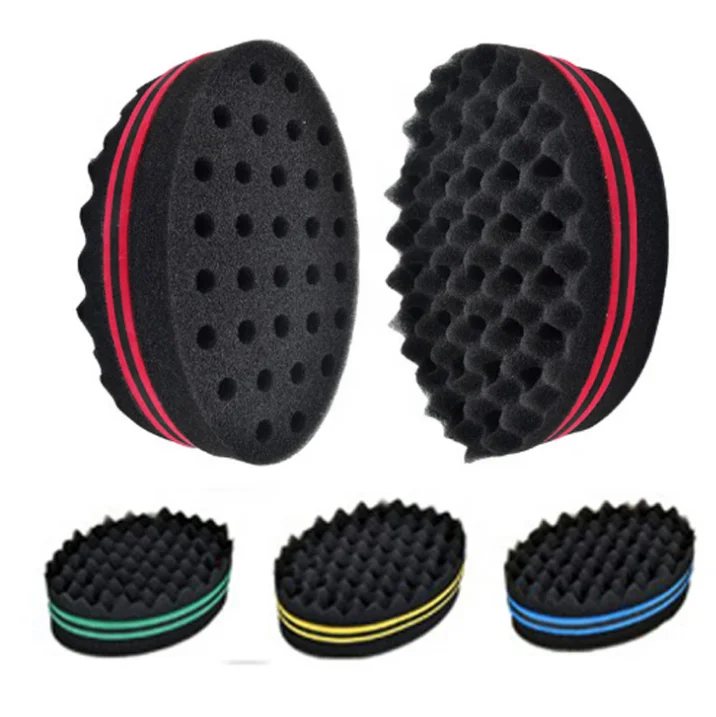 new style black man Magic Double Sides Twists Curling multi hole curly Hair Sponge For Barbershop And Beauty Salon