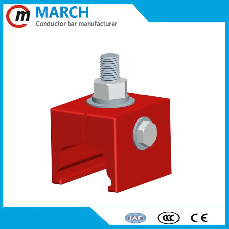 High performance 1-Pole Hanger Clamp for insulated busbar