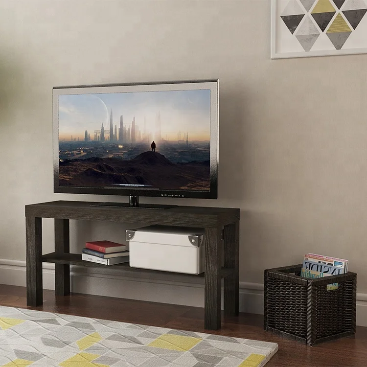 black wooden Modern honeycomb board mdf TV bench for living room