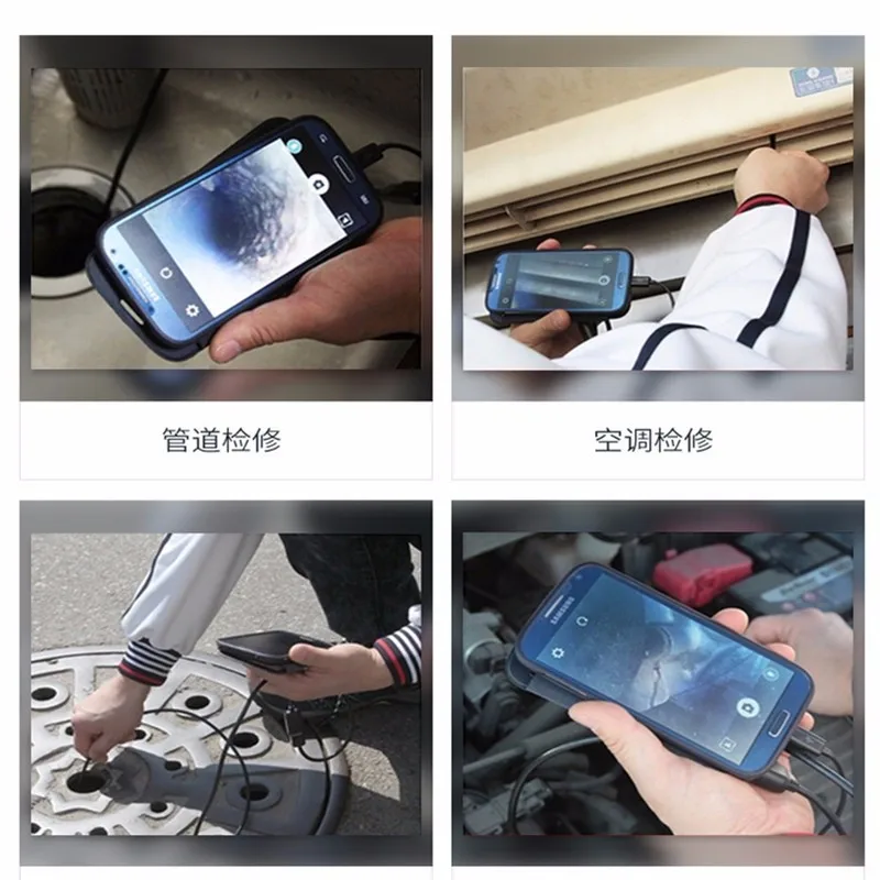 8MM 5m Waterproof 720P HD wifi Endoscope Camera Snake Tube Pipe Borescope