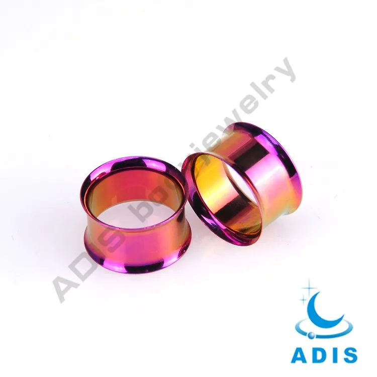 surgical steel polish surgical wholesale sizes piercing ear tunnel double flare tube