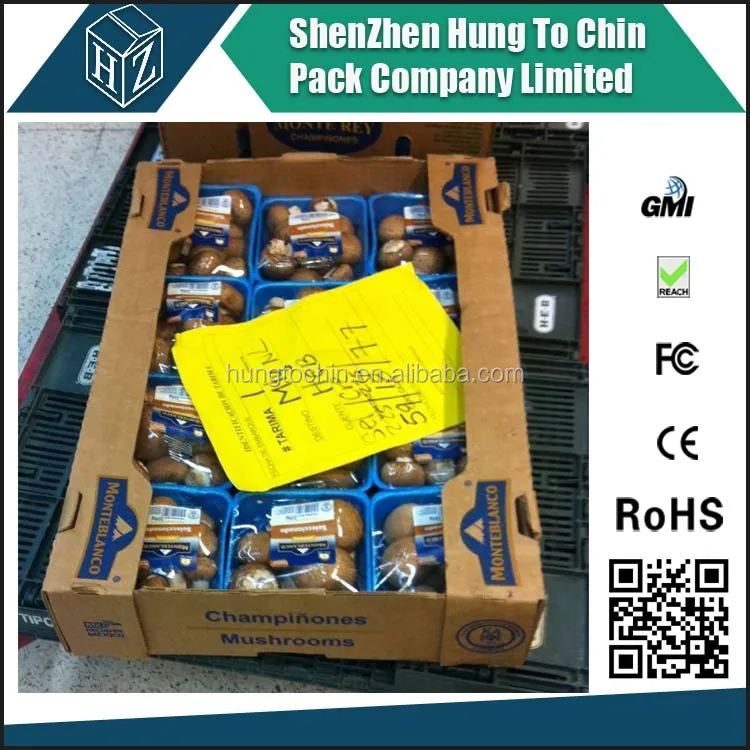 
shipping box custom fresh mushroom packing box 