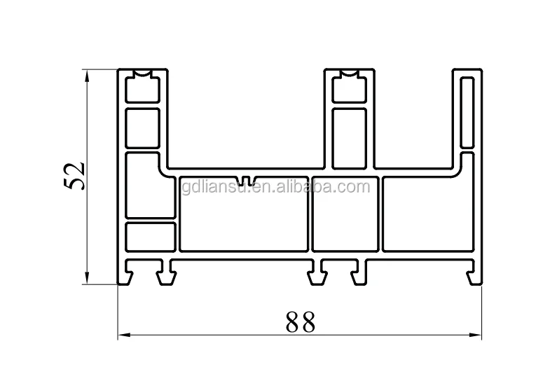 88 Series UPVC Profile For Sliding Window & Door