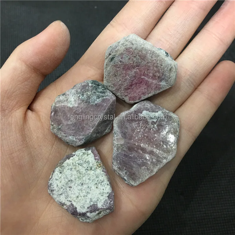 Natural Raw Ruby Gemstone Crystal Mineral Rubine Quartz Rough Stone For Sale
