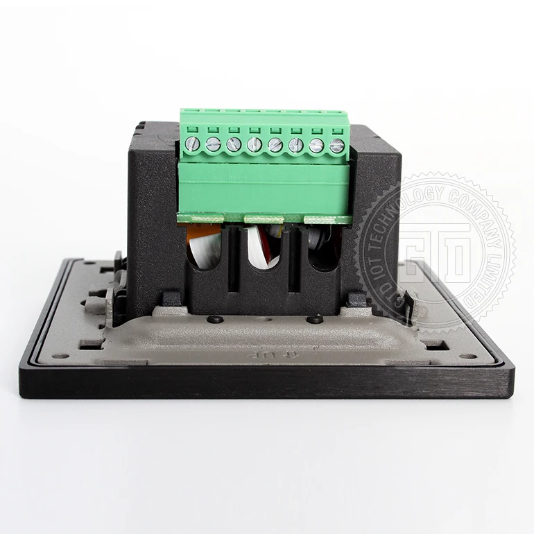 Dry contact technology 24V DC DND smart hotel use black aluminum brushed 4 side CNC push button style electric doorbell