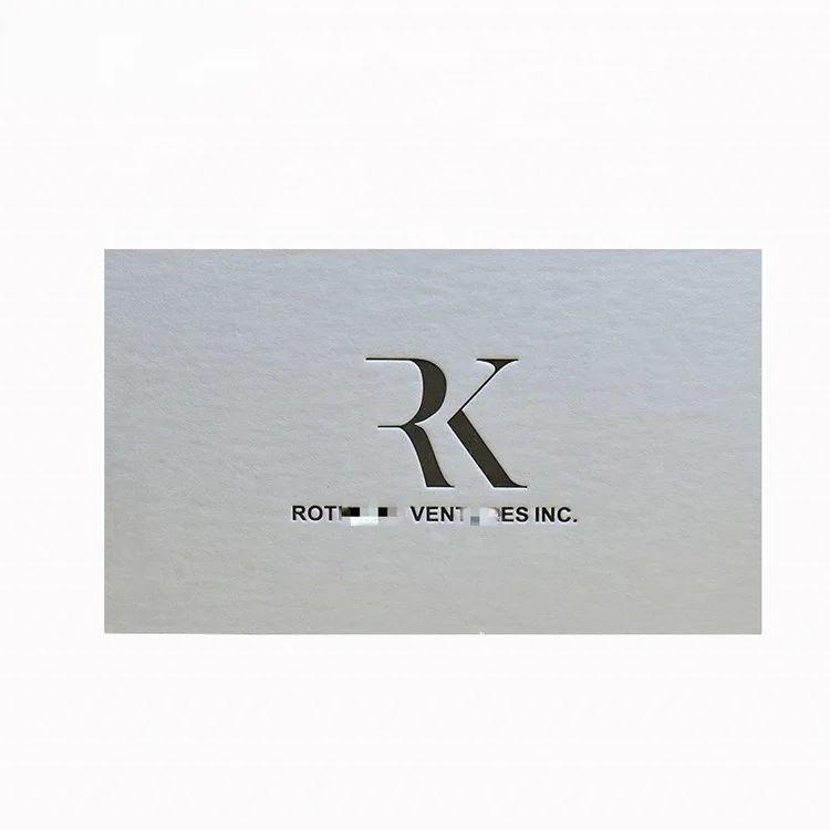 Customized Embossed Logo Ink Printed Recycled Fancy Cotton Paper Business Name Card