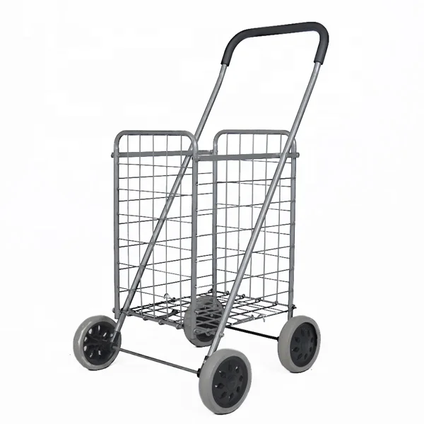 
Factory hot sale wire mesh cheap foldable shopping trolley 