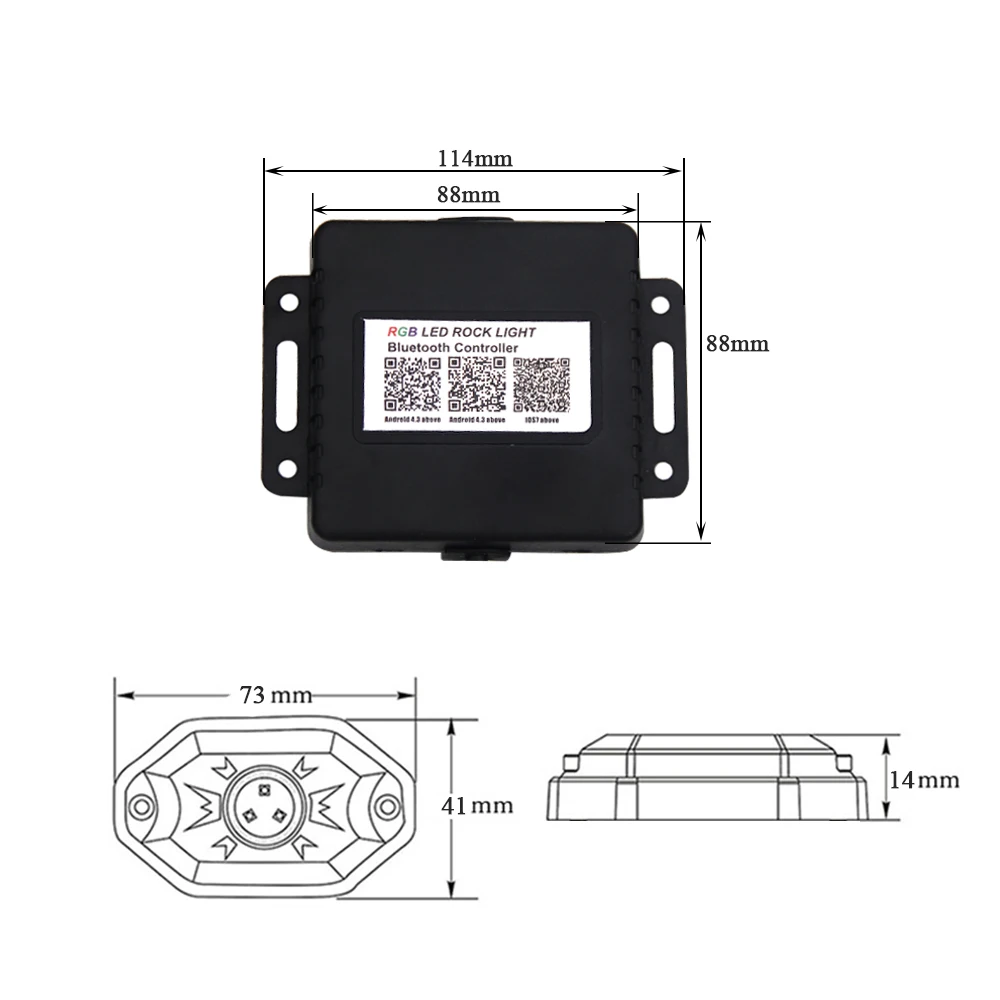 APP Controller 4 Pods 8 Pods RGB Led Rock Lights